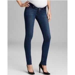 J Brand Mama J Rail FLEETING Denim Dark Wash Maternity Side Panel Jeans Size 25